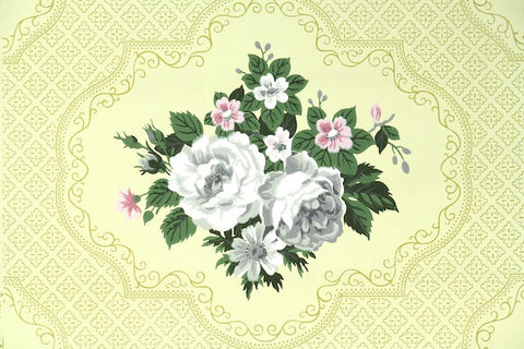 1950s Floral Vintage Wallpaper