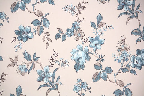1950s Floral Vintage Wallpaper