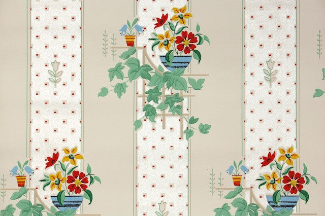 1940s Kitchen Vintage Wallpaper