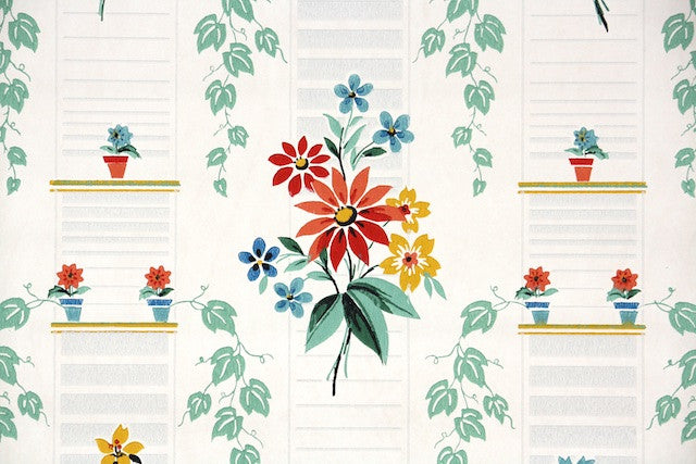 1940s Kitchen Vintage Wallpaper