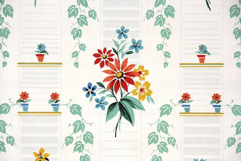 1940s Kitchen Vintage Wallpaper