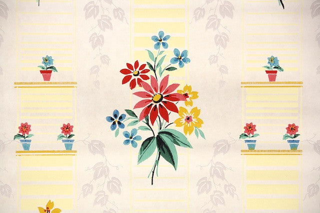 1940s Kitchen Vintage Wallpaper