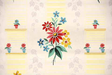 1940s Kitchen Vintage Wallpaper