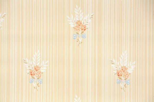 1940s Floral Vintage Wallpaper
