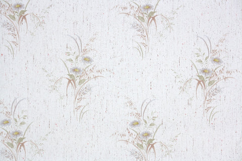 1980s Floral Vintage Wallpaper