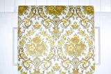 1970s Floral Damask Vintage Wallpaper
