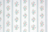 1960s Floral Stripe Vintage Wallpaper