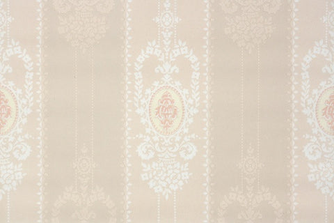 1940s Damask Vintage Wallpaper