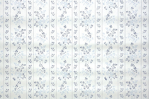 1960s Floral Stripe Vintage Wallpaper