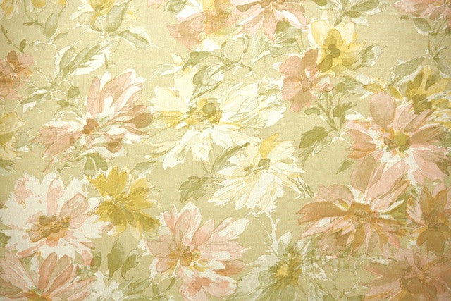 1970s Floral Vintage Wallpaper