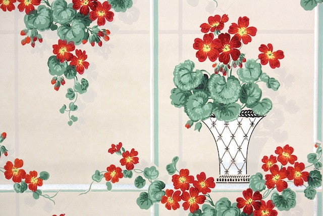 1940s Kitchen Vintage Wallpaper