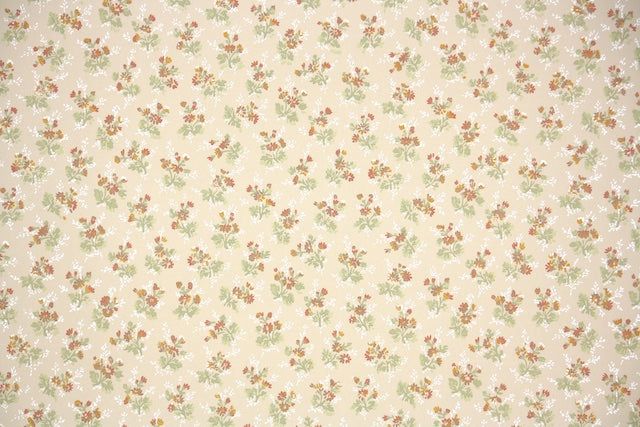 1970s Floral Vintage Wallpaper