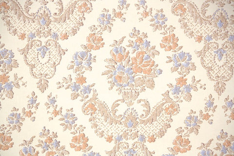 1960s Floral Damask Vintage Wallpaper