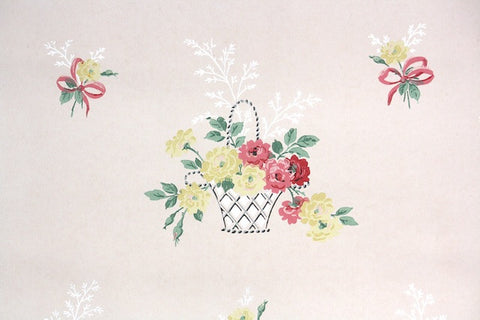 1940s Floral Vintage Wallpaper