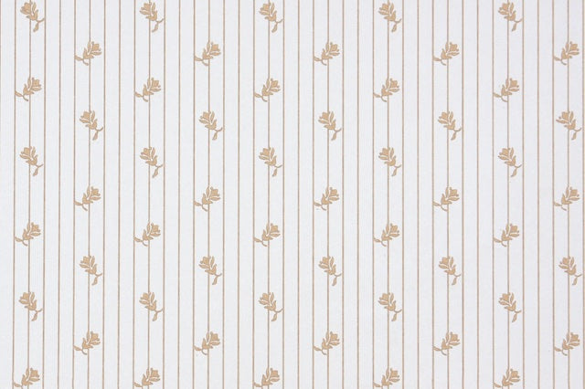 1980s Floral Vintage Wallpaper