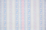 1960s Floral Stripe Vintage Wallpaper