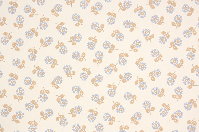 1970s Floral Vintage Wallpaper