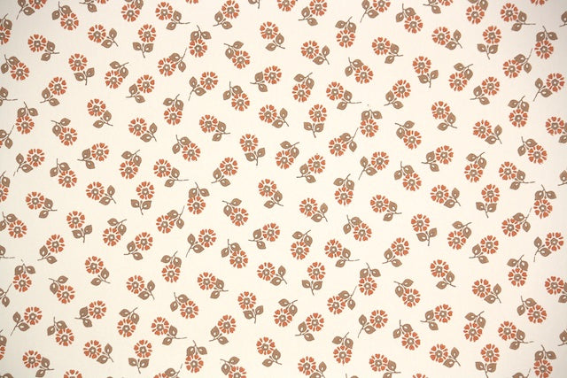 1970s Floral Vintage Wallpaper