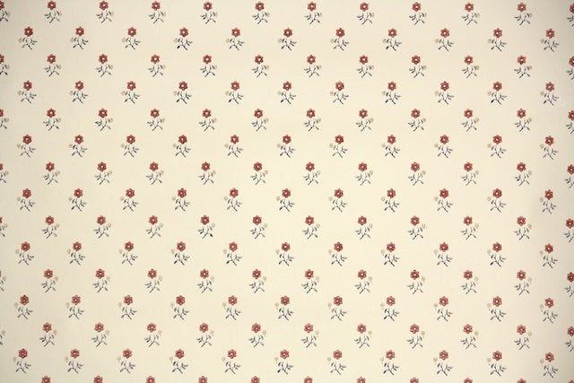 1980s Floral Vintage Wallpaper