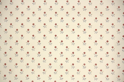 1980s Floral Vintage Wallpaper