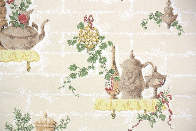 1960s Kitchen Vintage Wallpaper