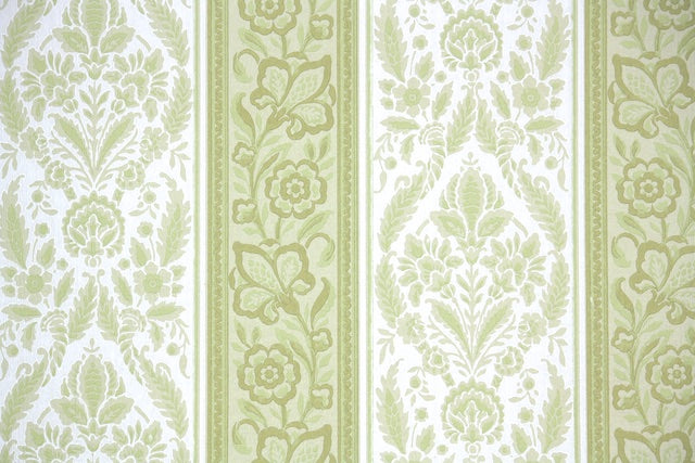 1960s Damask Vintage Wallpaper