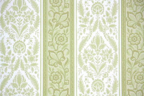 1960s Damask Vintage Wallpaper