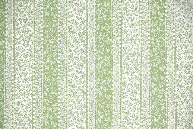 1970s Botanical Stripe Vintage Wallpaper