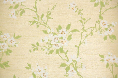 1960s Floral Vintage Wallpaper