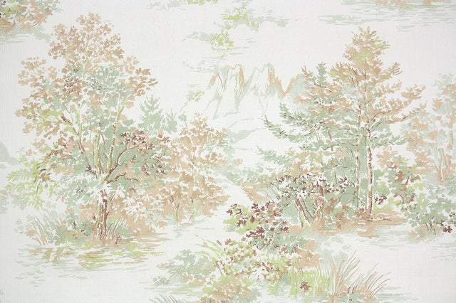 1960s Scenic Vintage Wallpaper