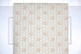 1970s Floral Stripe Vintage Wallpaper