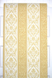 1960s Floral Stripe Vintage Wallpaper