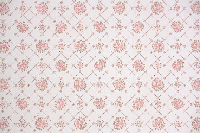 1980s Floral Vintage Wallpaper