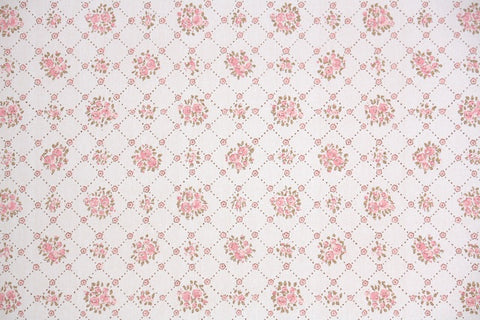 1980s Floral Vintage Wallpaper