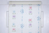 1950s Floral Stripe Vintage Wallpaper