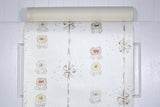 1950s Floral Stripe Vintage Wallpaper