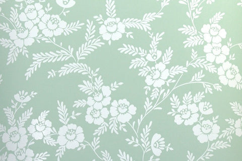 1980s Floral Vintage Wallpaper