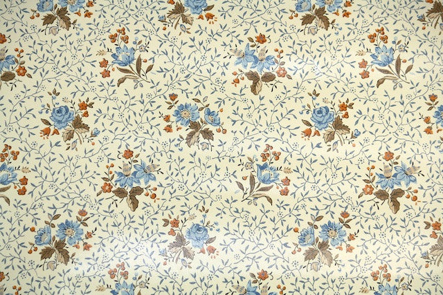 1970s Floral Vintage Wallpaper