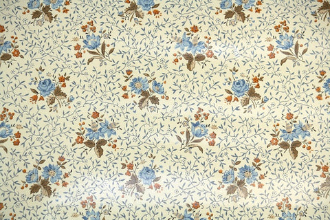 1970s Floral Vintage Wallpaper