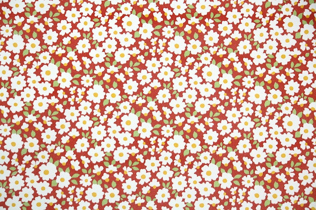 1970s Floral Vinyl Vintage Wallpaper