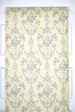 1970s Floral Damask Vintage Wallpaper