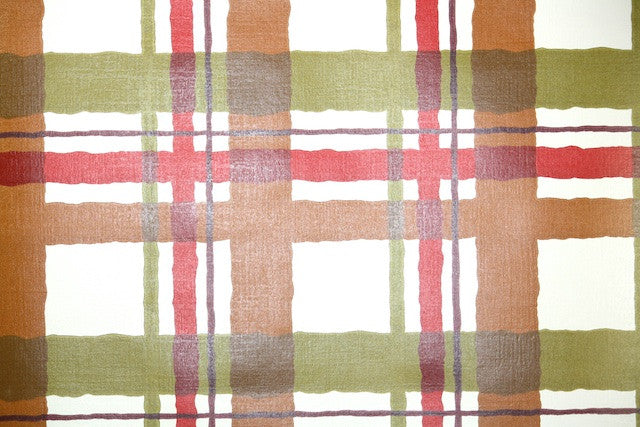 1970s Plaid Vintage Wallpaper