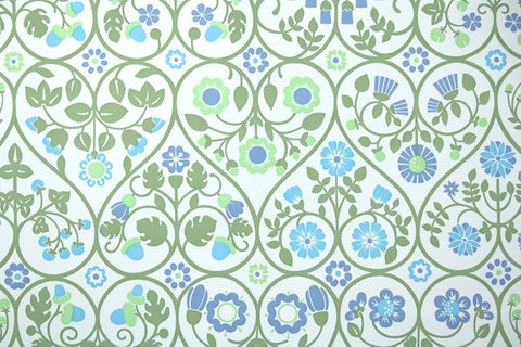 1970s Floral Vintage Wallpaper