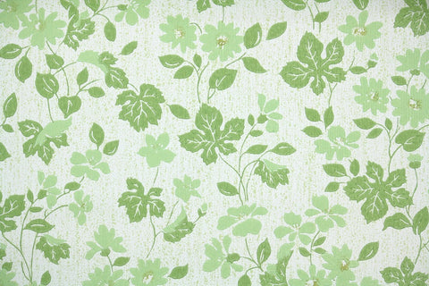 1960s Floral Vintage Wallpaper