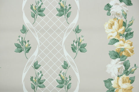 1940s Floral Vintage Wallpaper