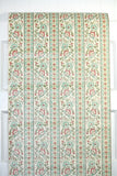 1970s Floral Stripe Vintage Wallpaper