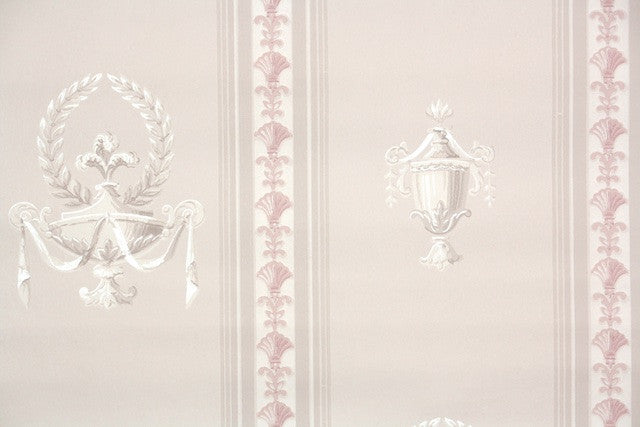 1940s Stripe Vintage Wallpaper