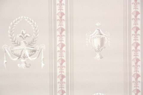 1940s Stripe Vintage Wallpaper