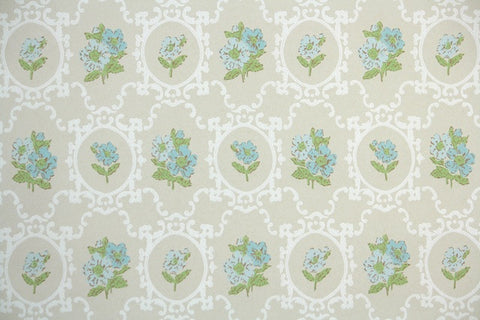 1960s Floral Vintage Wallpaper