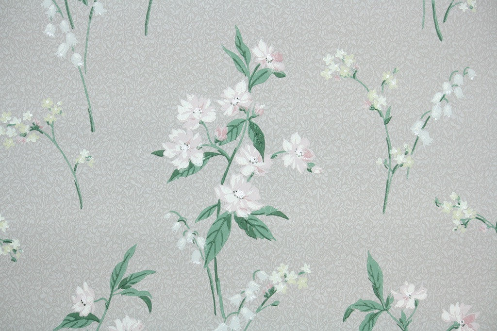 1950s Floral Vintage Wallpaper